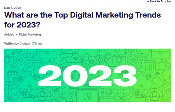 Digital Marketing Institute’s Top Digital Marketing Trends for 2023 