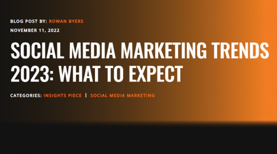 SOCIAL MEDIA MARKETING TRENDS 2023 