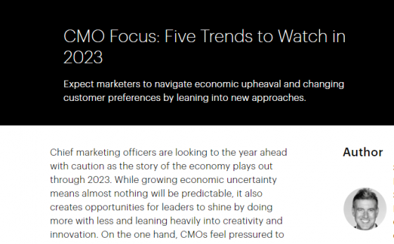 Prophet’s CMO Focus: Five Trends to Watch in 2023 