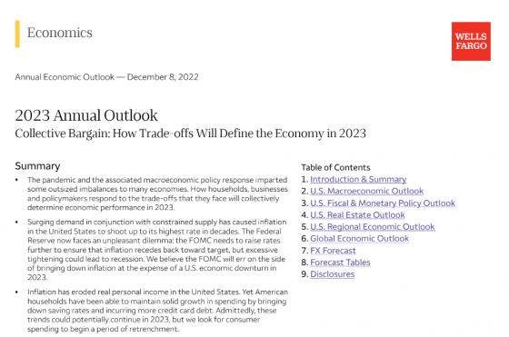 2023 Annual Outlook Collective Bargain: How Trade-offs Will Define the Economy in 2023 