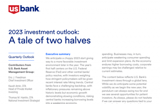 USBank - 2023 investment outlook: A tale of two halves 