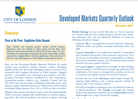 City of London's Developed Markets Quarterly Outlook 