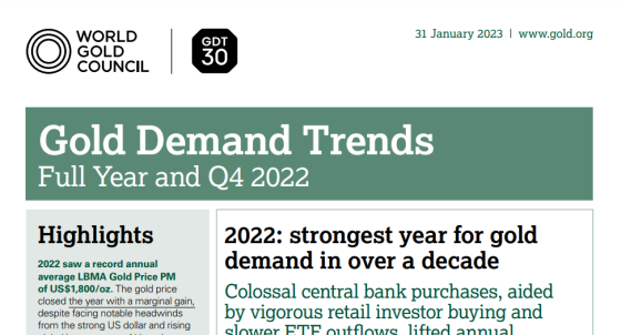 WGC - Gold Demand Trends 4Q 2022 