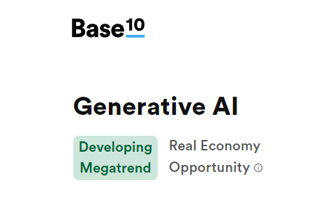 Base10 - Database of projects and investments in generative AI 