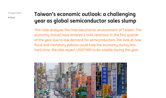 ING - Think economic outlook for Taiwan 