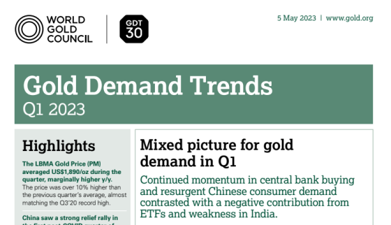 WGC - Gold Demand Trends Q1 2023 