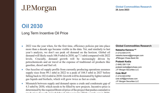 JPMorgan - Oil 2030 