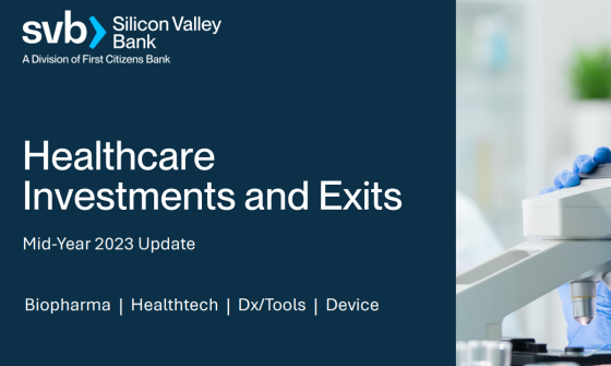 SVB - Healthcare Investments and exits mid-year, 2023 