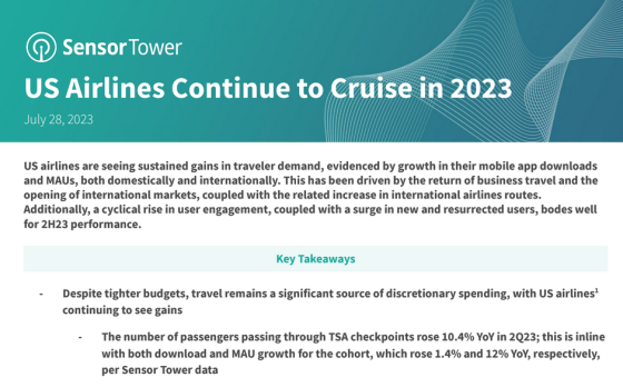 US Airlines Continue to Cruise in 2023 