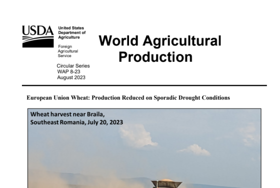 USDA - World Agricultural Production, Aug 23 