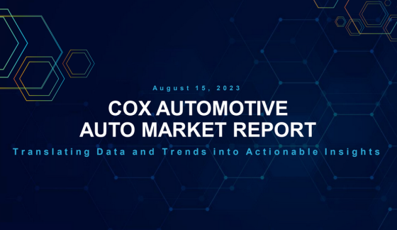 Cox - Auto Market Report, Aug 23 