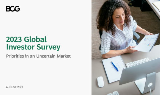 BCG - Global Investor Survey, 2023 