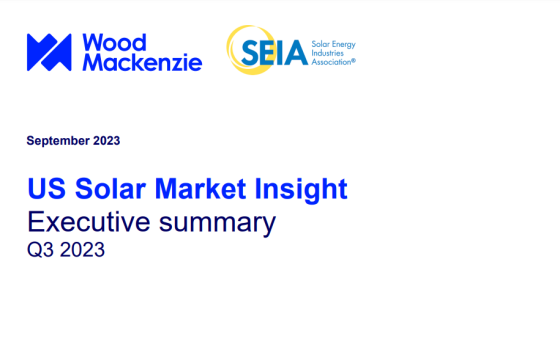 WoodMac - US Solar Market Insight, 3Q 2023 