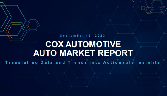 Cox - Auto Market Report, Sept 23 