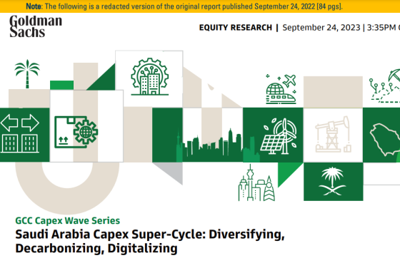 Goldman Sachs – Saudi Arabia Green Capex, Sep 2023 