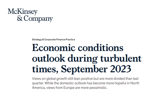 McKinsey – Economic Conditions Outlook, Sep 2023 