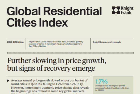 Knight Frank – Global Residential Cities Index, 2Q 2023 