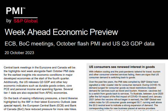 SP Global – Week Ahead Economic Preview 