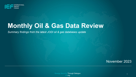 IEF – Monthly Oil & Gas Data, November 