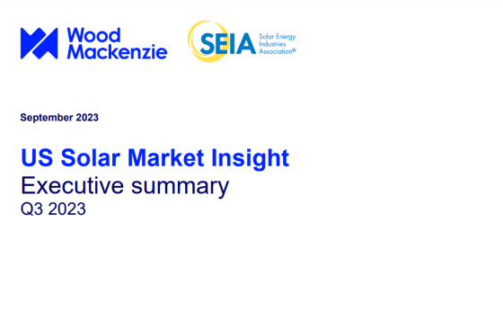 Wood Mackenzie – US Solar Market Insight, 3Q 2023 