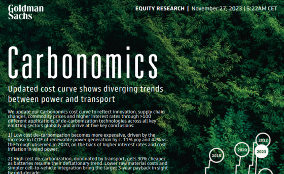 Goldman Sachs – Carbonomics 