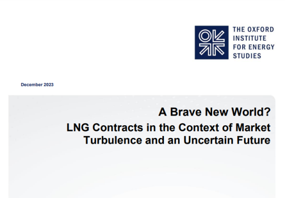 Oxford – LNG Contracts in the Context of Market Turbulence and an Uncertain Future 