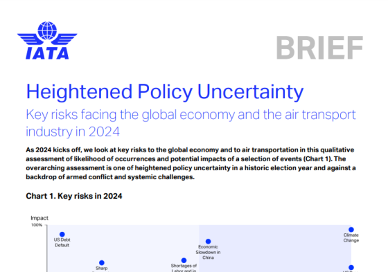 IATA – Key Risks for Air Transport, 2024 