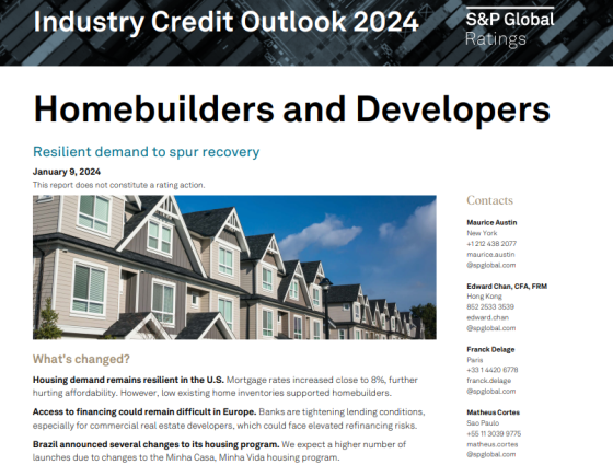 S&P Global – Developers Credit Outlook, 2024 