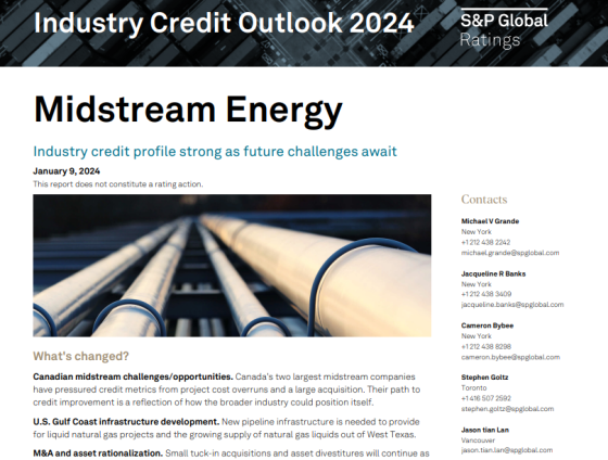 S&P Global – Midstream Energy Credit Outlook, 2024 