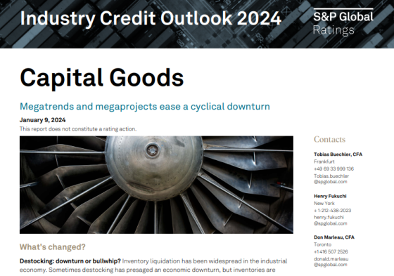 S&P Global – Capital Goods Credit Outlook, 2024 