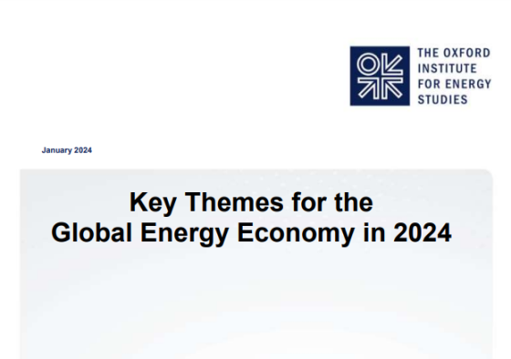 Oxford – Key Themes for the Global Energy Economy, 2024 