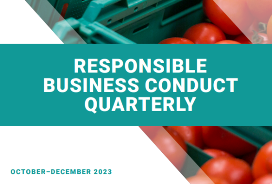 FAO – Responsible Business Conduct Quarterly, Q4 2023 