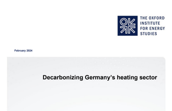 Oxford – Decarbonizing German's heating sector 