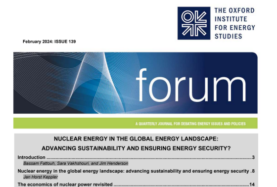 Oxford – Nuclear Energy in the Global Energy Landscape 