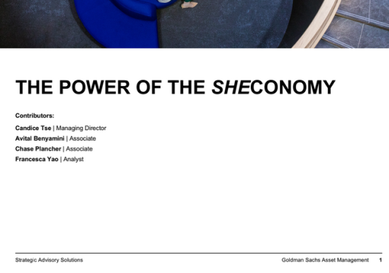Goldman Sachs – The power of the sheconomy 