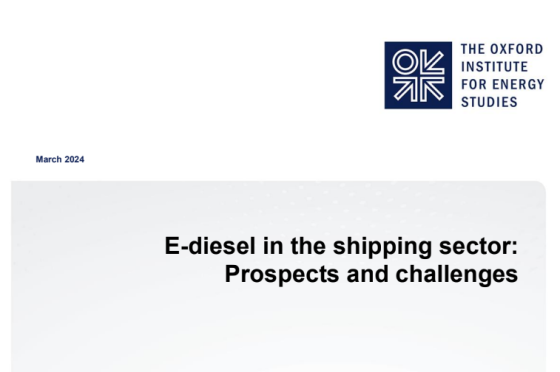 Oxford – E-diesel in the Shipping Sector 