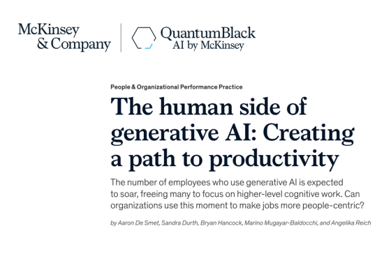 McKinsey – The human side of generative AI 
