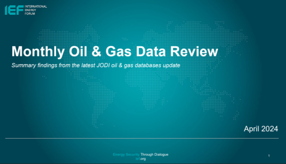 IEF – Monthly Oil & Gas Data Review 