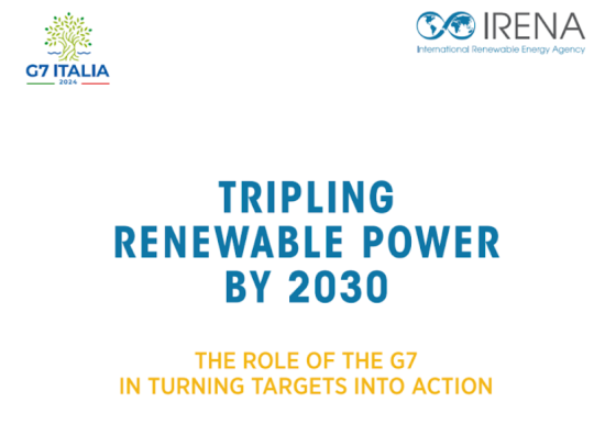 IRENA – Tripling renewable power by 2030 