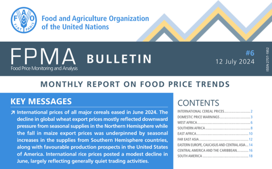 FAO – Monthly Report on Food Price Trends 