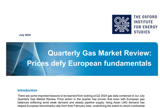 Oxford – Quarterly Gas Review Issue, 2024 