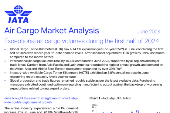 IATA – Air Cargo Market Analysis, June 2024 