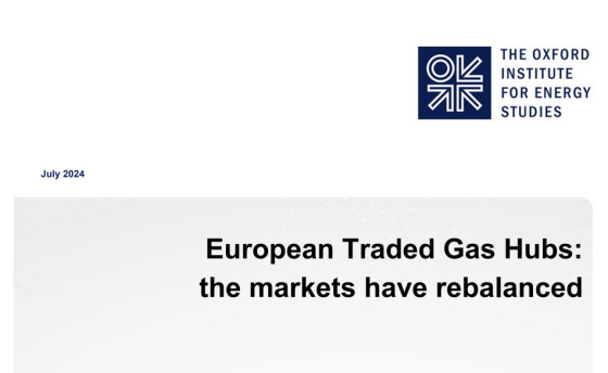 Oxford – European Traded Gas Hubs the markets have rebalanced 