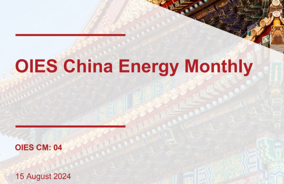 OIES – China Energy Monthly Issue 4 