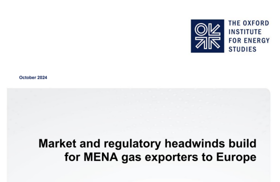 OIES – Market and Regulatory Headwinds Build for MENA Gas Exporters 