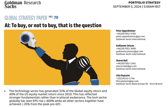 Goldman Sachs – AI: To buy, or not to buy, that is the question 