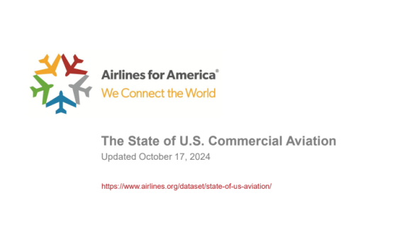 Airlines for America – The State of U.S. Commercial Aviation, Oct 2024 