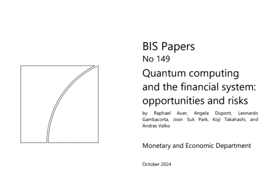 BIS – Quantum Computing and the Financial System 