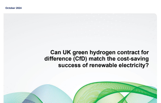 Oxford Institute for Energy Studies – Can UK Green Hydrogen Contract for Difference Match the Cost-S 