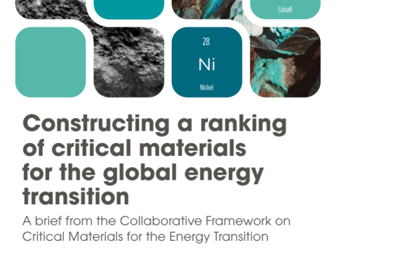 IRENA – Ranking Critical Materials for the Energy Transition, 2024 